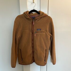 Patagonia Brown Teddy Jacket with Soft Fleece w/ Hood